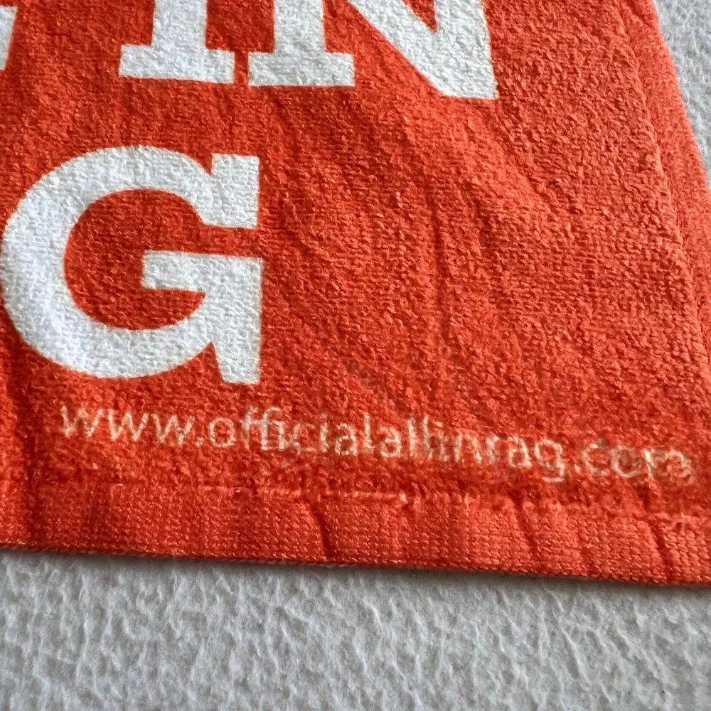 The Official All In Rag‎ Clemson Tigers Towel Paw Print Graphic Orange Golf New